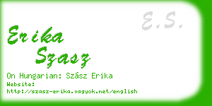 erika szasz business card